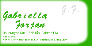 gabriella forjan business card