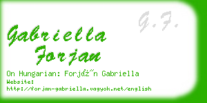 gabriella forjan business card